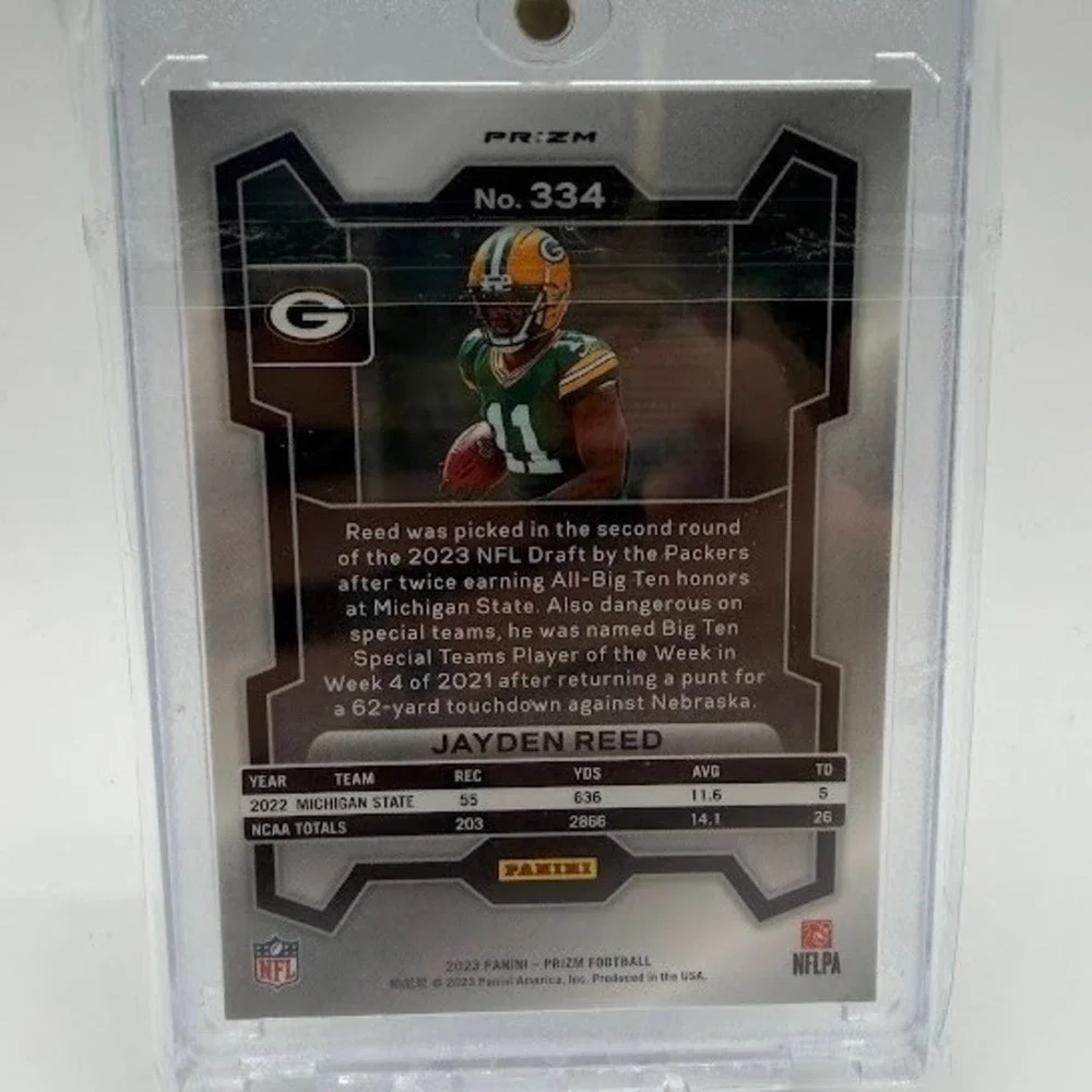 Jayden Reed Green Prizm 2023 Panini Prizm 334 NFL Green Bay Packers